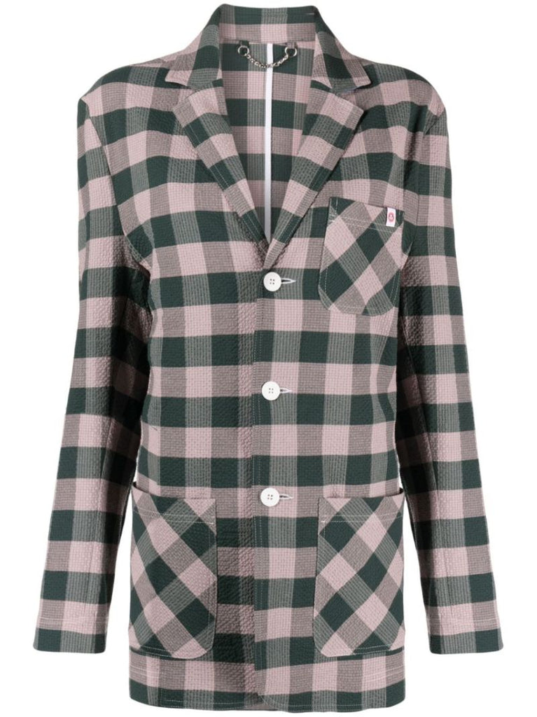 Green Chore Gingham Blazer