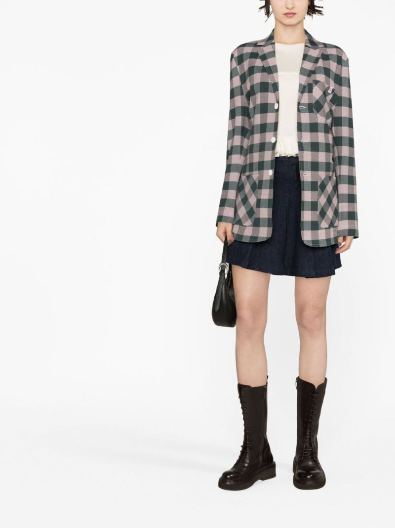 Green Chore Gingham Blazer