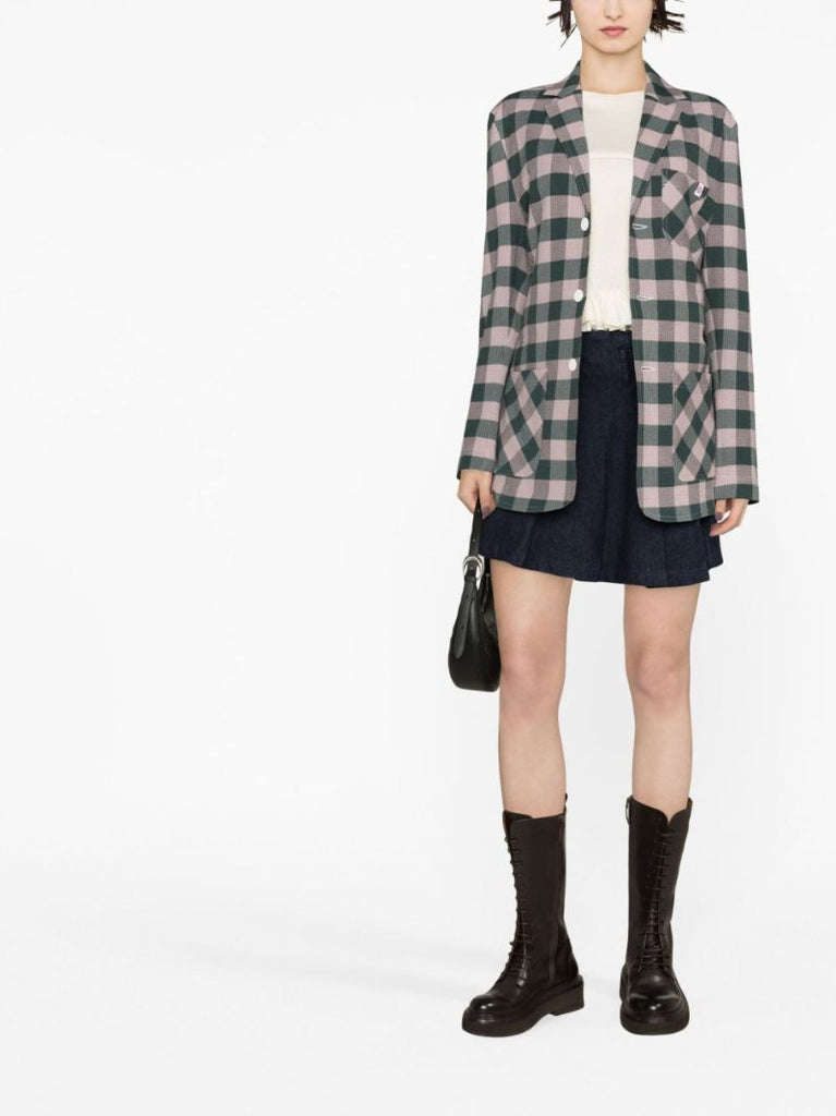 Green Chore Gingham Blazer