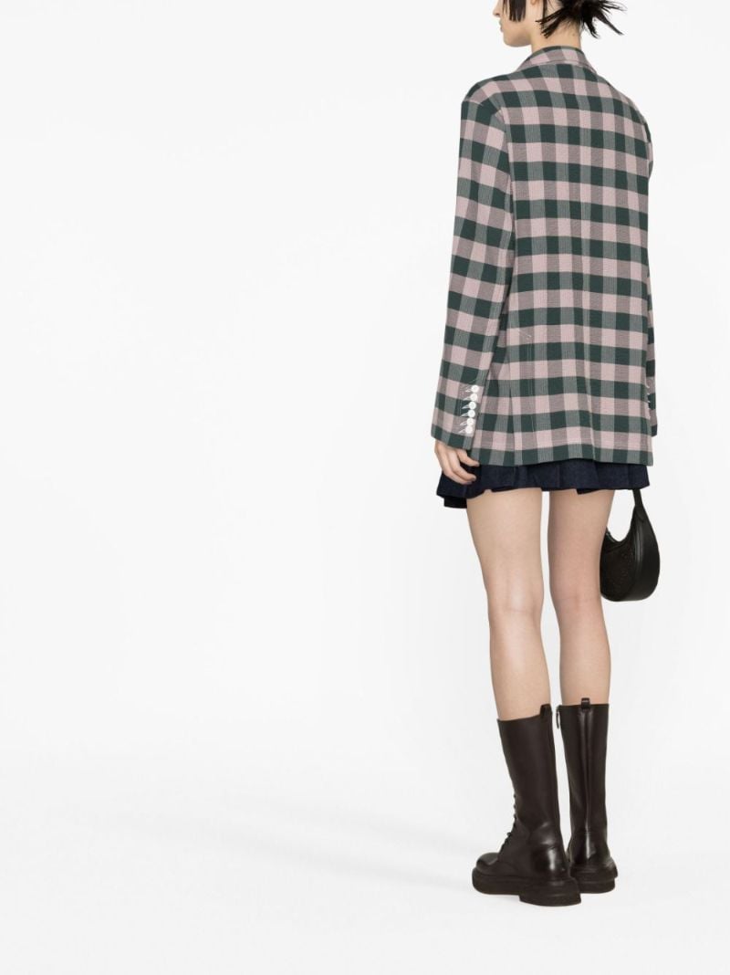 Green Chore Gingham Blazer