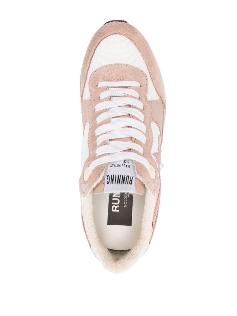 Pink Star Patch Panelled Sneakers