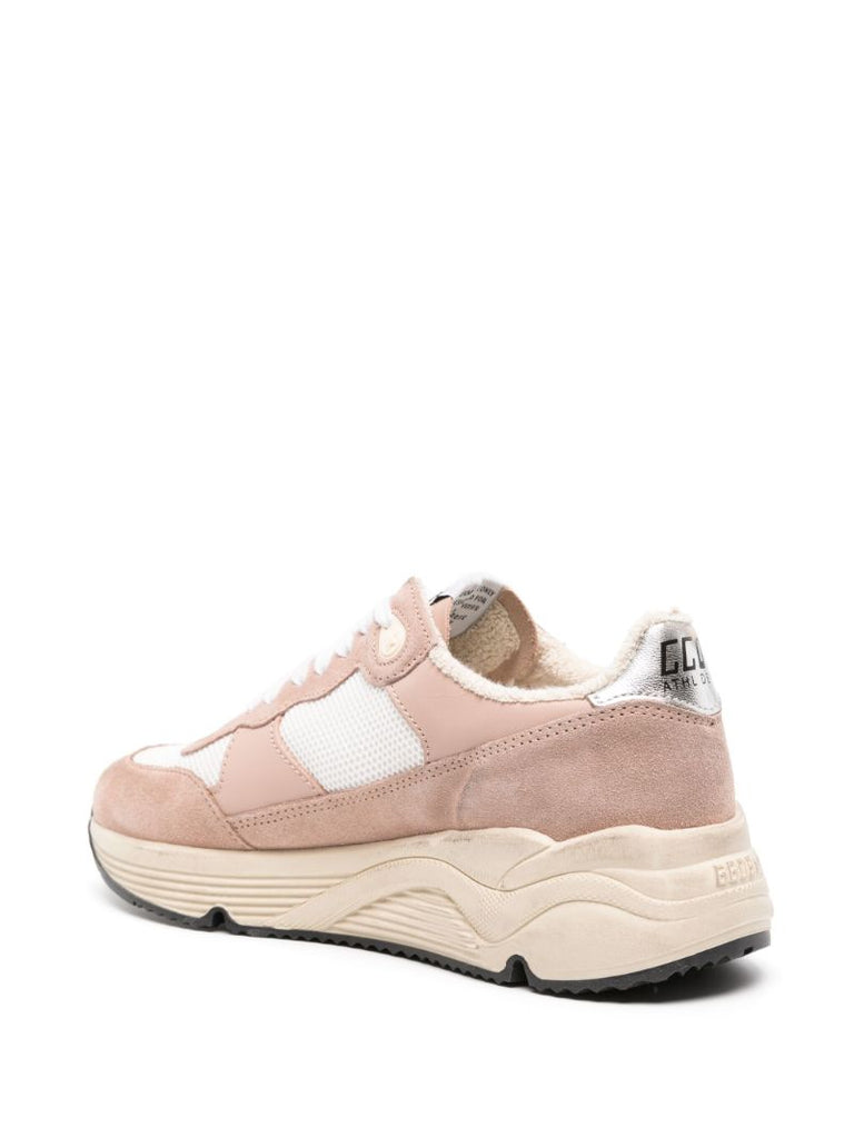 Pink Star Patch Panelled Sneakers