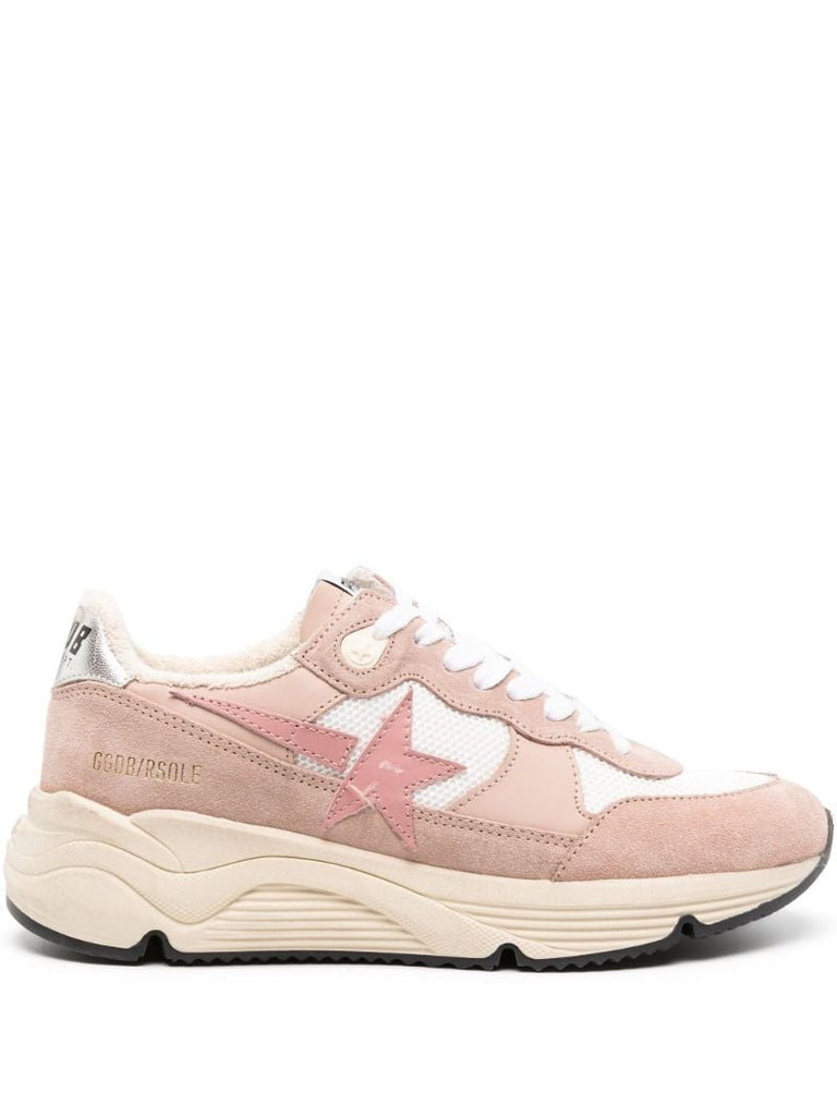 Pink Star Patch Panelled Sneakers