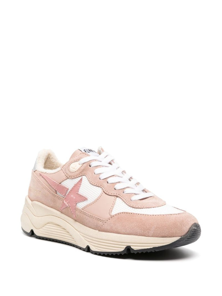Pink Star Patch Panelled Sneakers