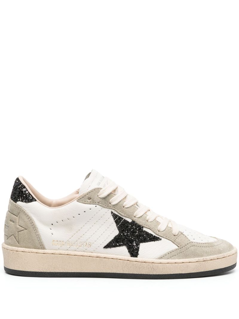 White Ball-star Distressed Sneakers