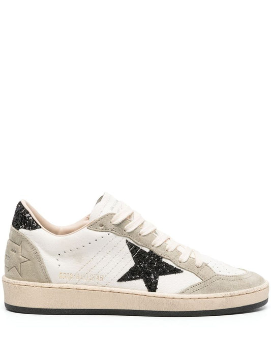 White Ball-star Distressed Sneakers