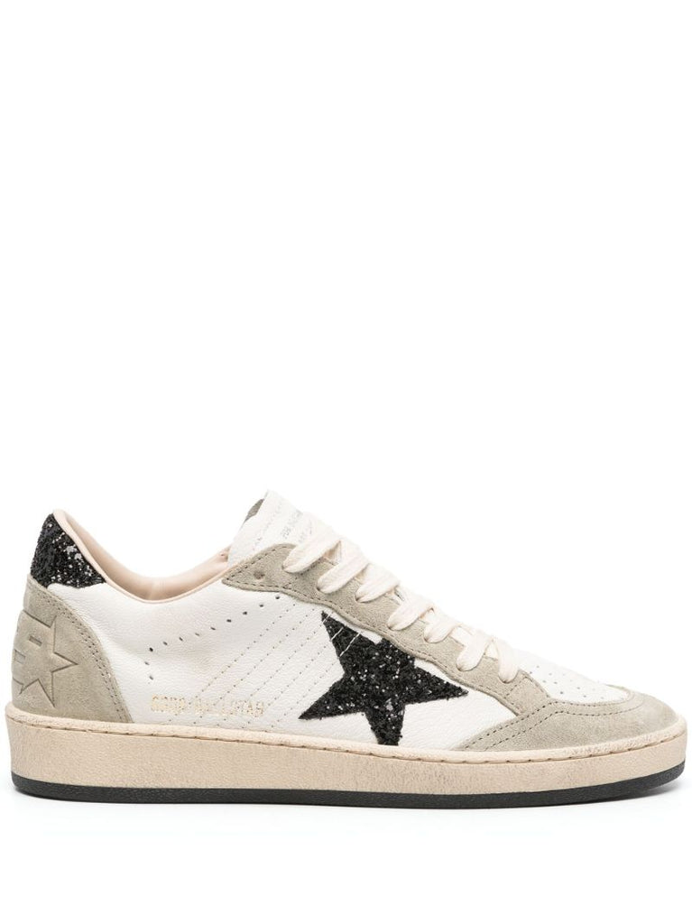White Ball-star Distressed Sneakers