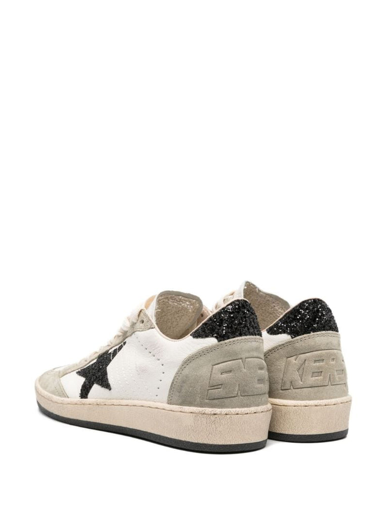 White Ball-star Distressed Sneakers