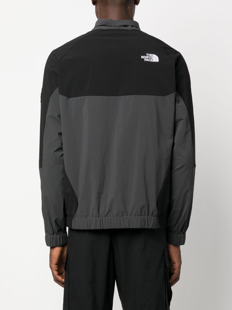 Black and Grey Shell Suit Logo-print Jacket