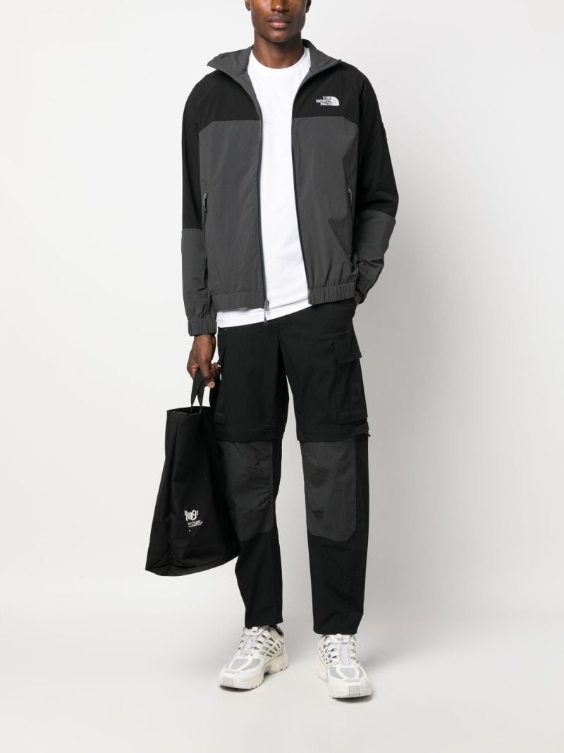 Black and Grey Shell Suit Logo-print Jacket