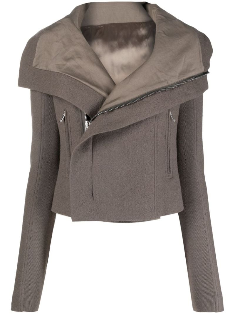 Brown Wide-collar Virgin Wool Jacket