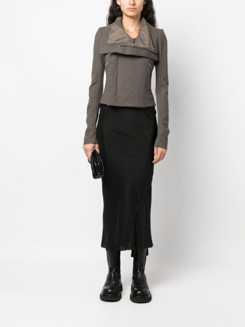 Brown Wide-collar Virgin Wool Jacket
