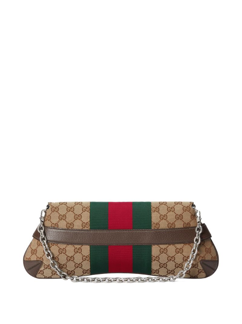 Neutral Horsebit Chain Medium Shoulder Bag