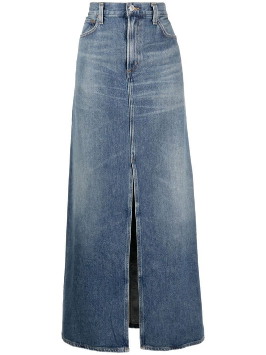 Blue Leif Denim Maxi Skirt