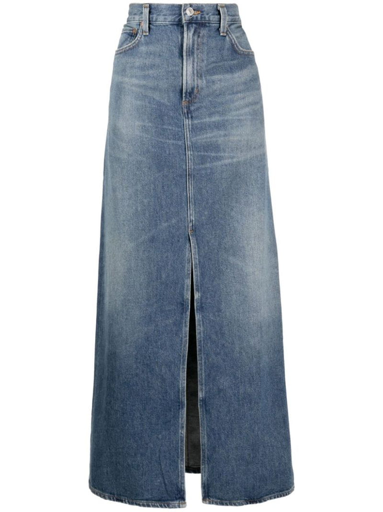 Blue Leif Denim Maxi Skirt
