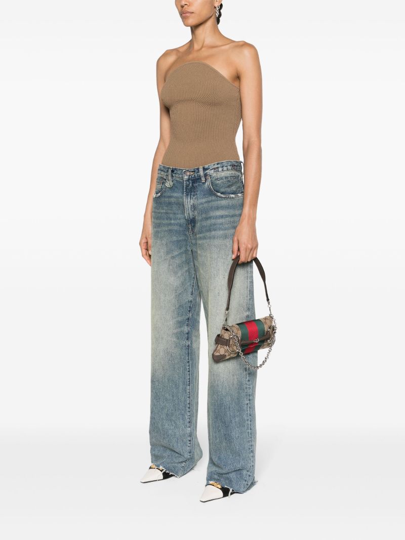 Neutral Horsebit Chain Small Shoulder Bag