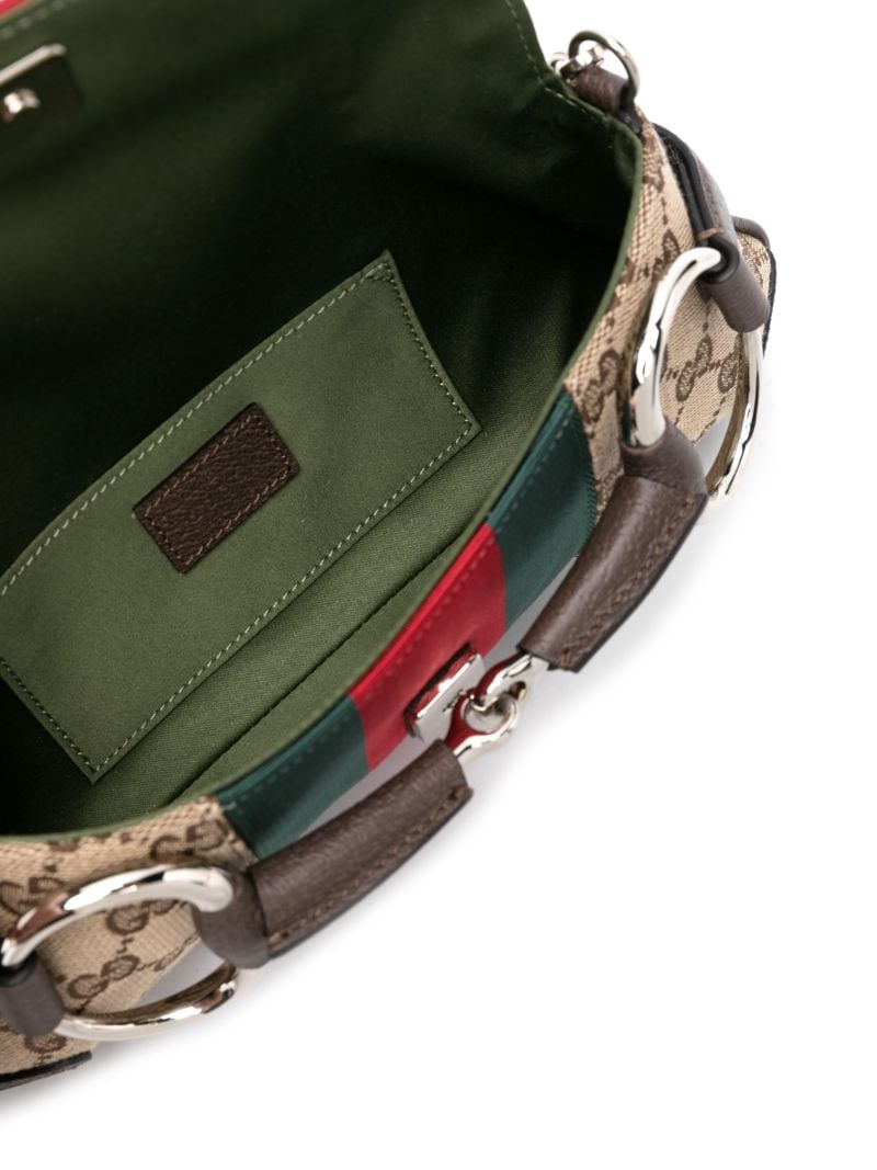 Neutral Horsebit Chain Small Shoulder Bag