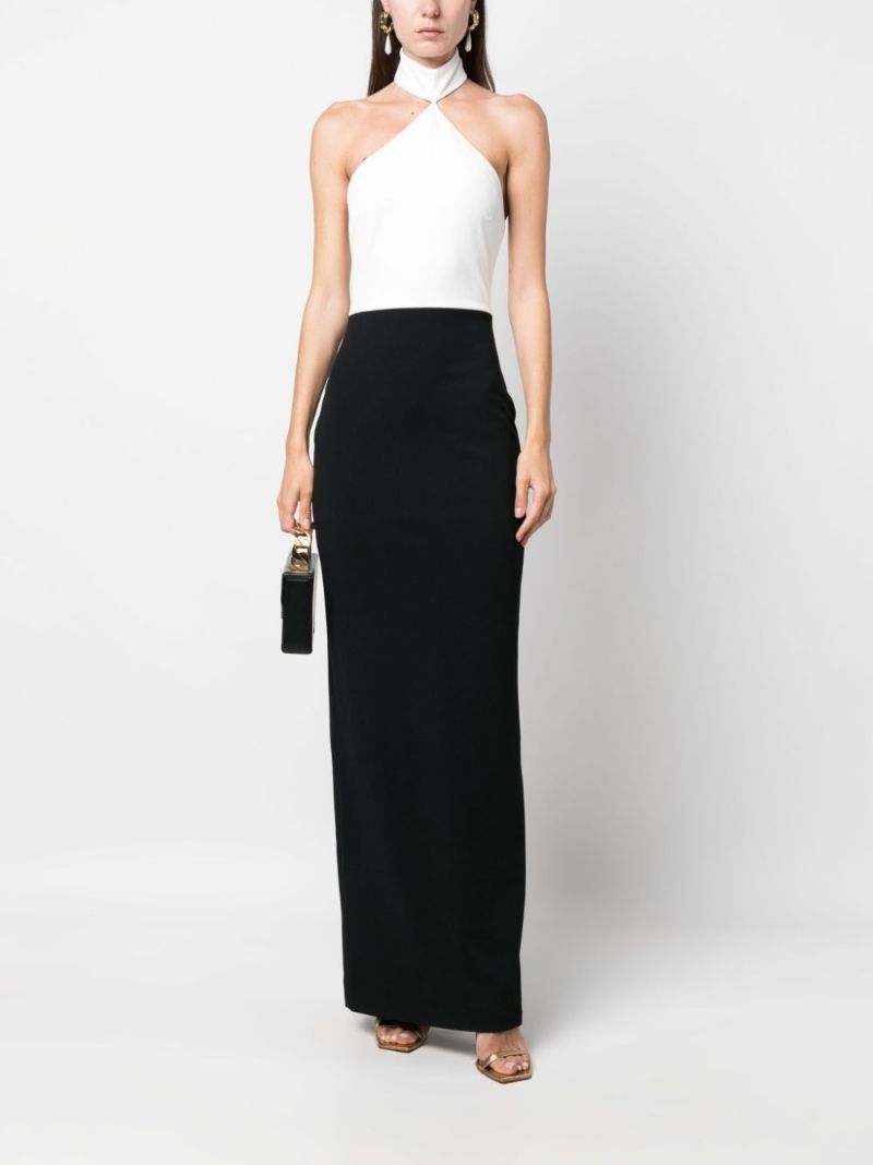 Black Blanca Halterneck Maxi Dress