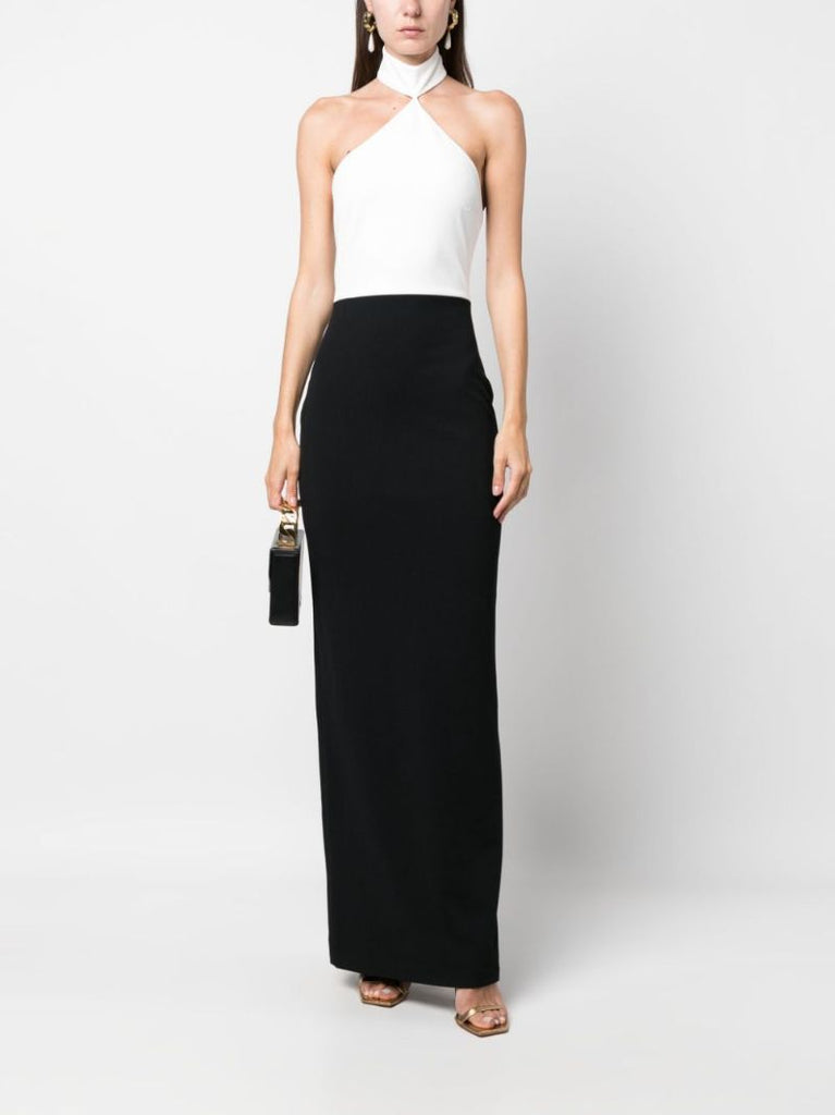 Black Blanca Halterneck Maxi Dress