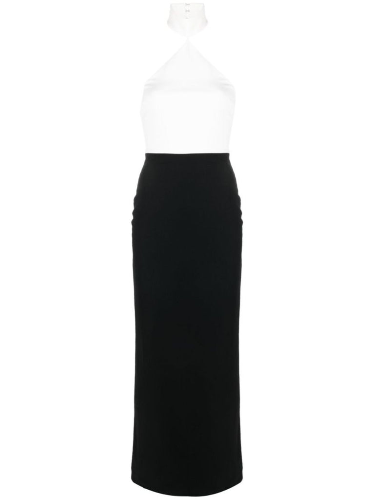 Black Blanca Halterneck Maxi Dress