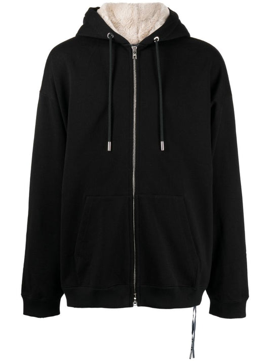 Black Skull AppliquÃ_x0083_Â© Zip-up Hoodie