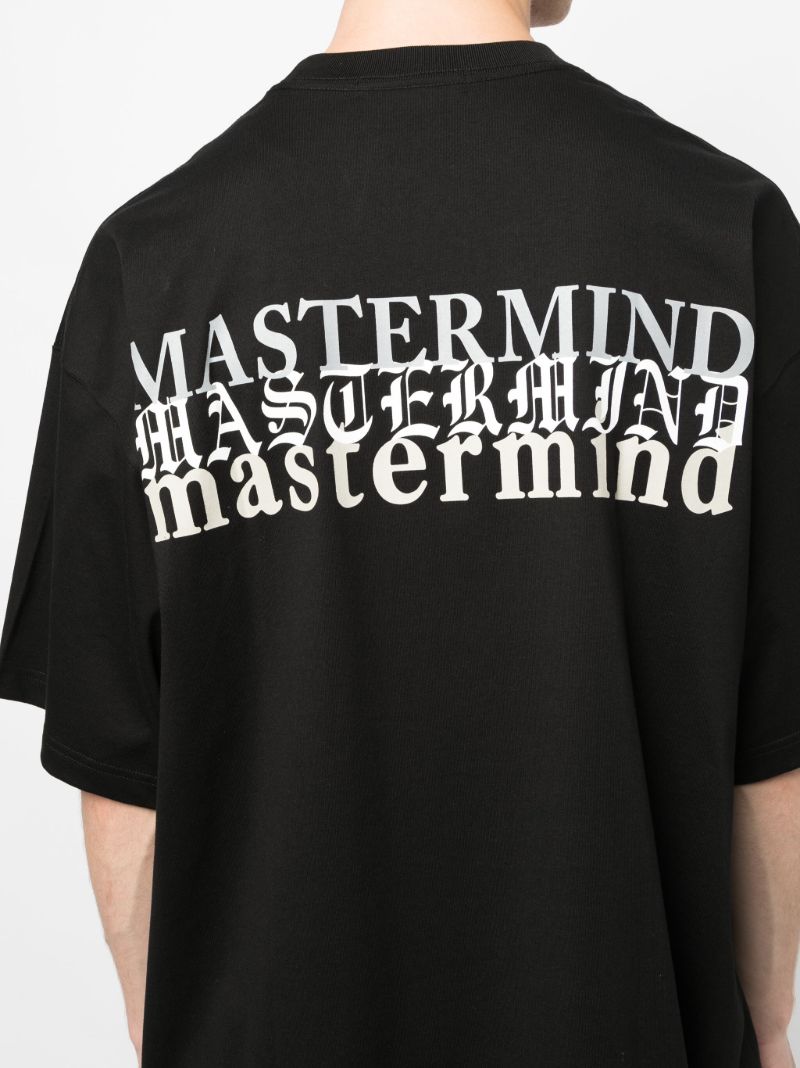 Black Skull Print Cotton T-shirt
