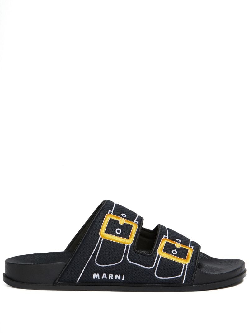 Black Trompe L'oeil Slides