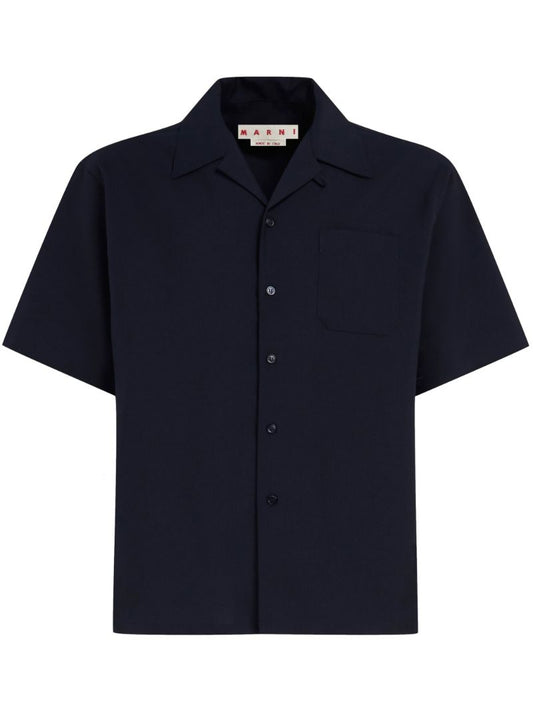 Blue Virgin-wool Shirt