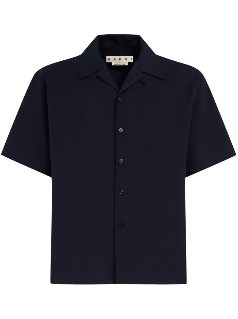 Blue Virgin-wool Shirt