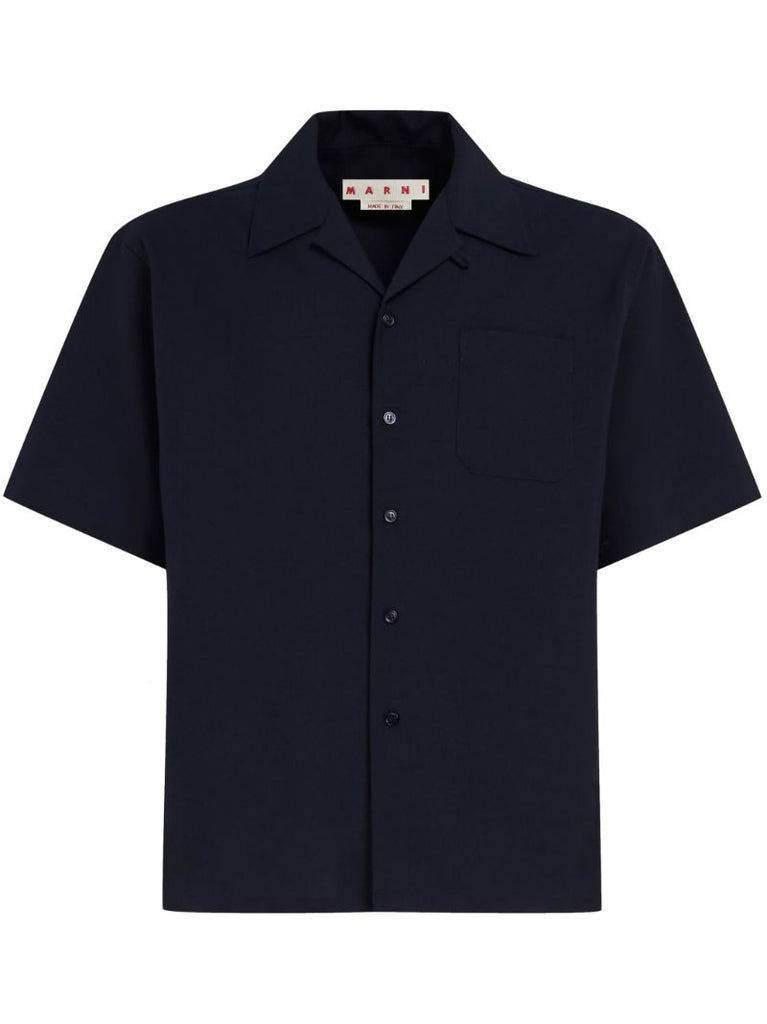 Blue Virgin-wool Shirt