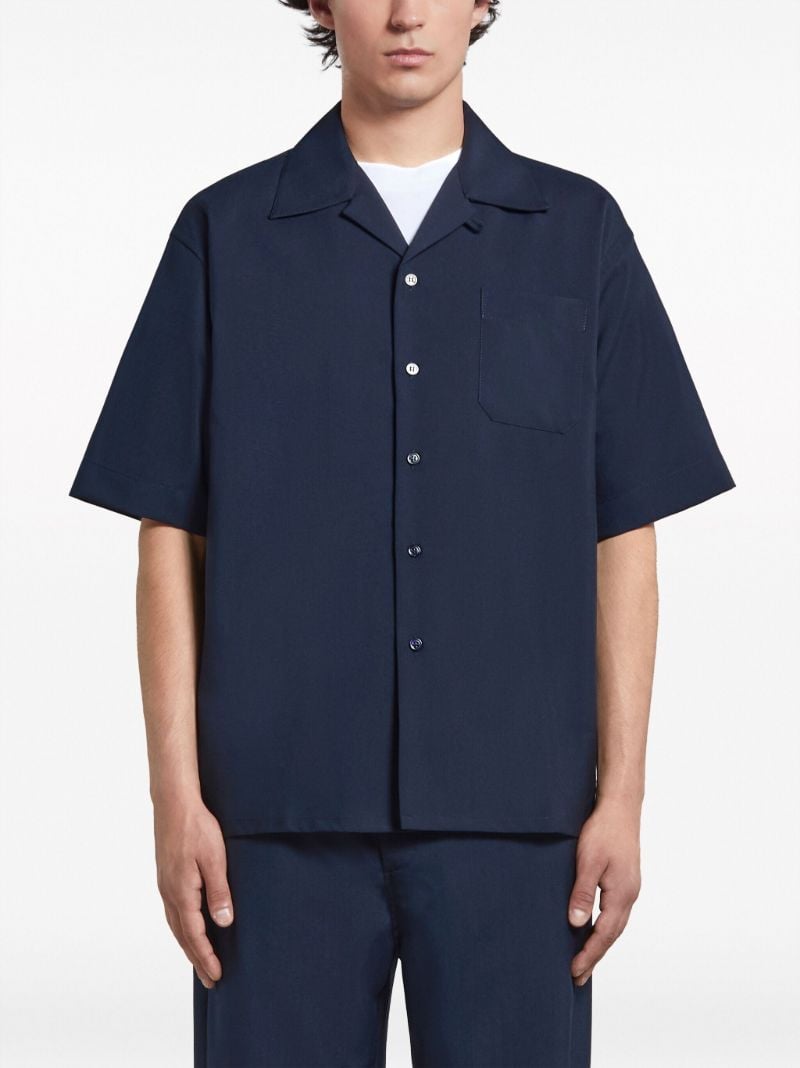 Blue Virgin-wool Shirt