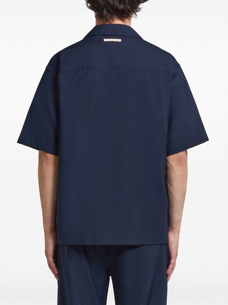 Blue Virgin-wool Shirt