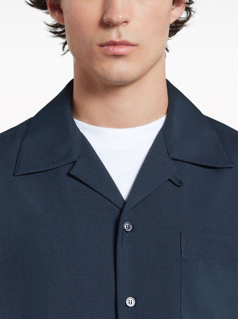 Blue Virgin-wool Shirt