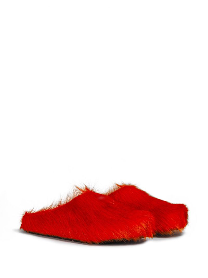 Red Fussbett Sabot Mules