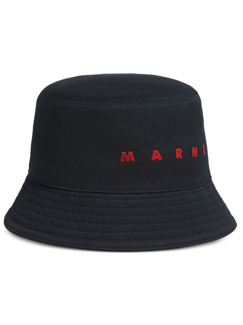 Black Logo-embroidered Bucket Hat