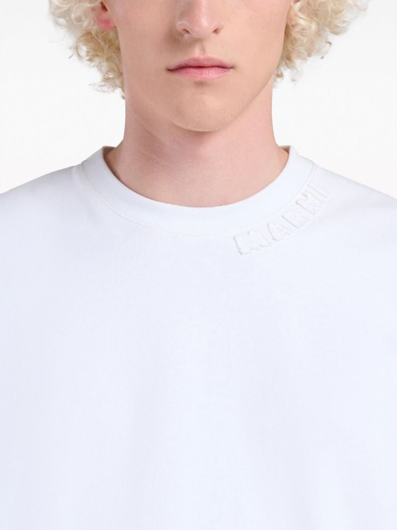 White Logo-patch Cotton T-shirt