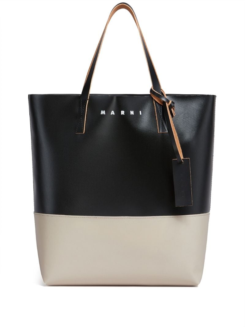 Black Tribeca Logo-debossed Tote Bag