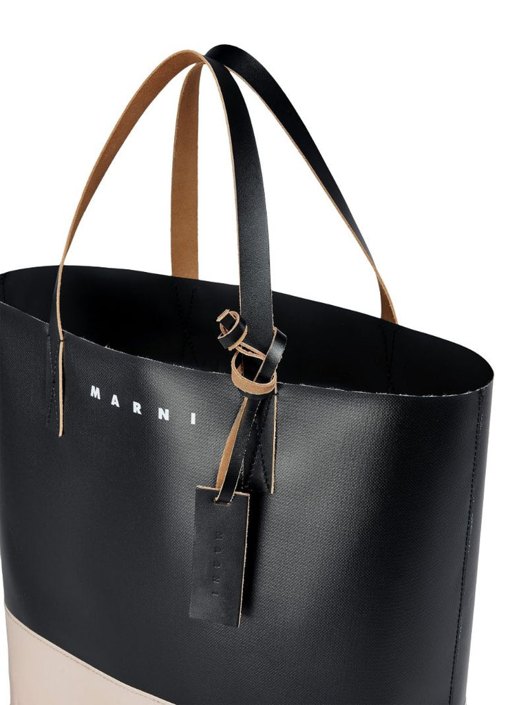 Black Tribeca Logo-debossed Tote Bag