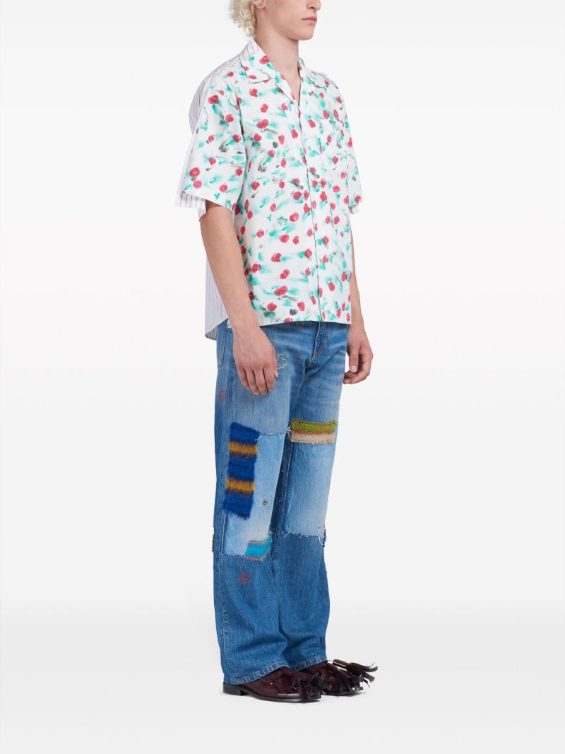 Green Cotton Short-sleeve Shirt