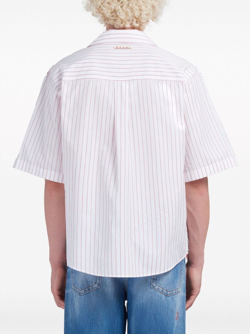 Green Cotton Short-sleeve Shirt