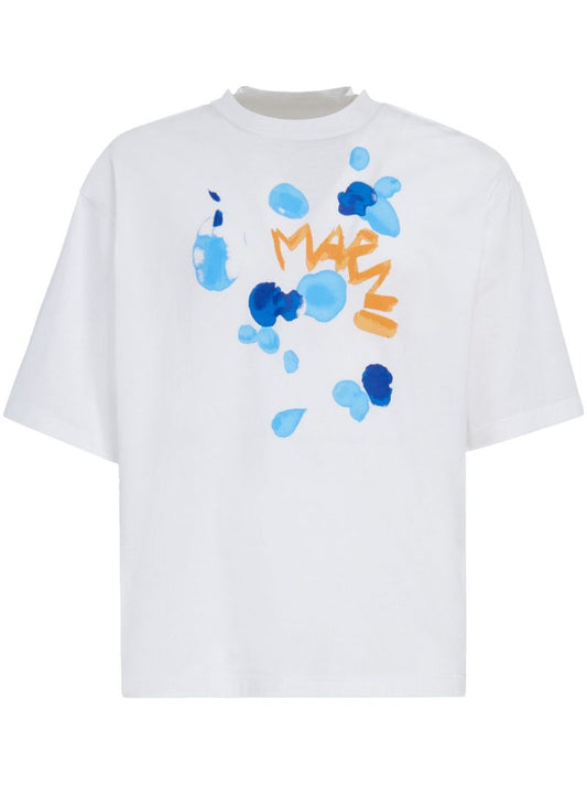 White Logo-print Cotton T-shirt