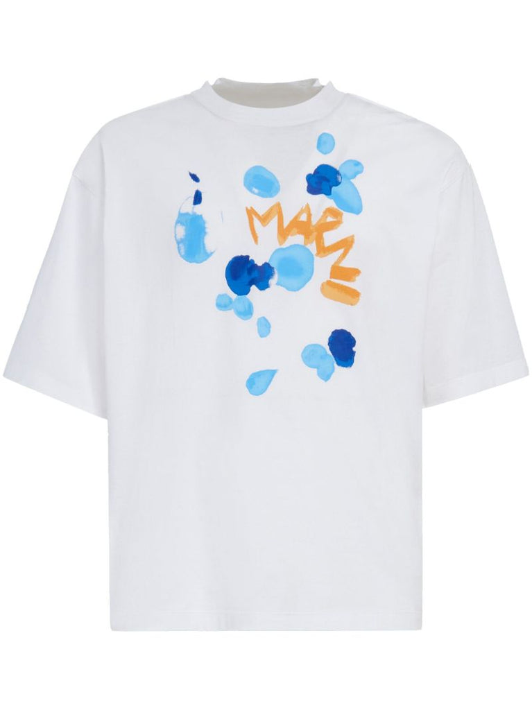 White Logo-print Cotton T-shirt