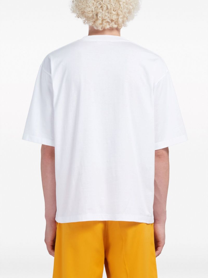 White Logo-print Cotton T-shirt