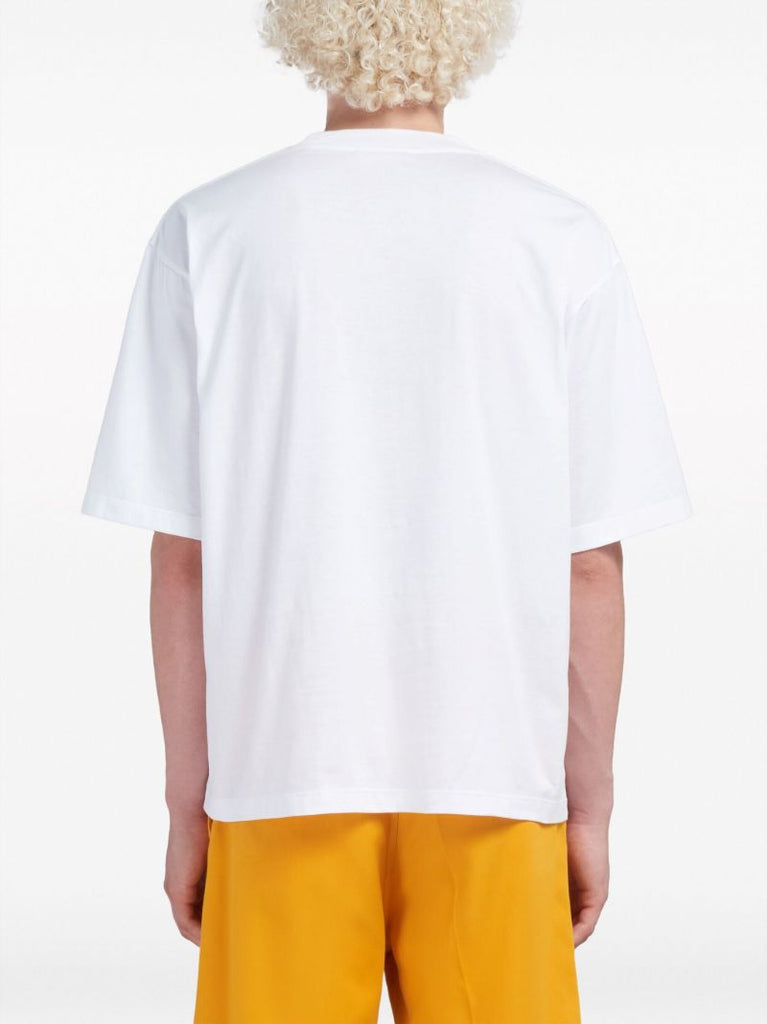 White Logo-print Cotton T-shirt