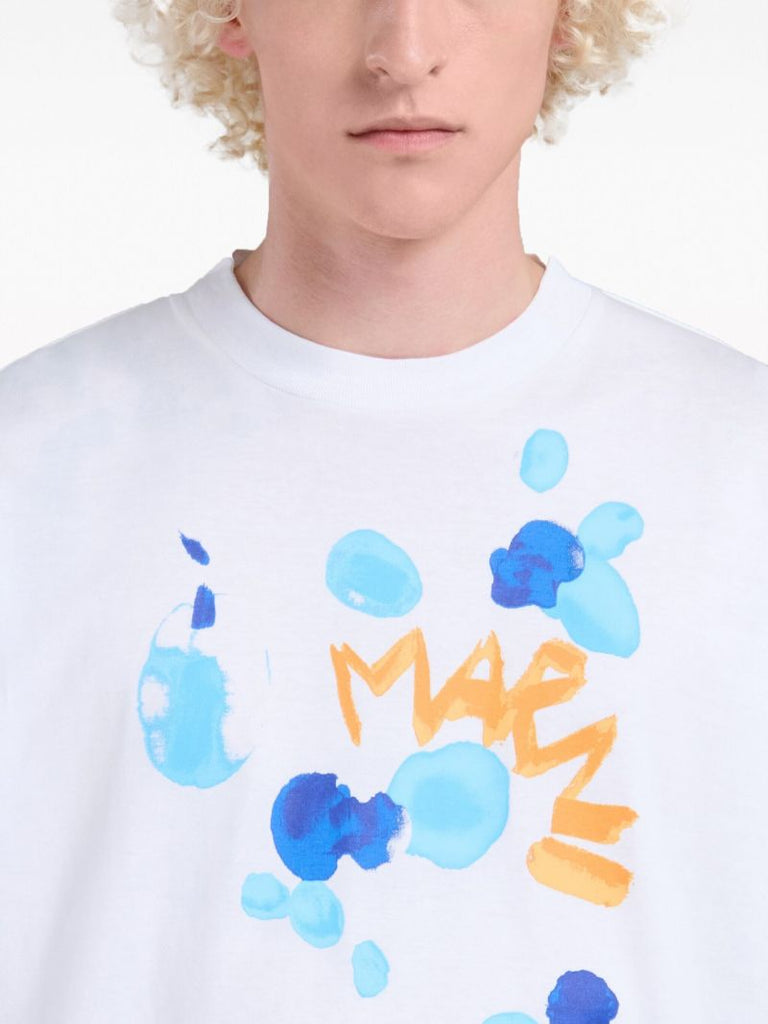 White Logo-print Cotton T-shirt