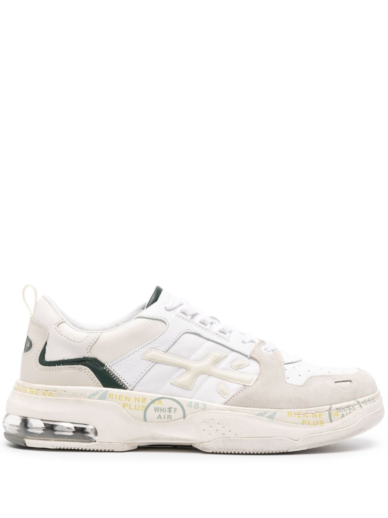 White Drake Panelled Leather Sneakers