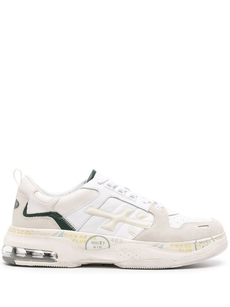 White Drake Panelled Leather Sneakers