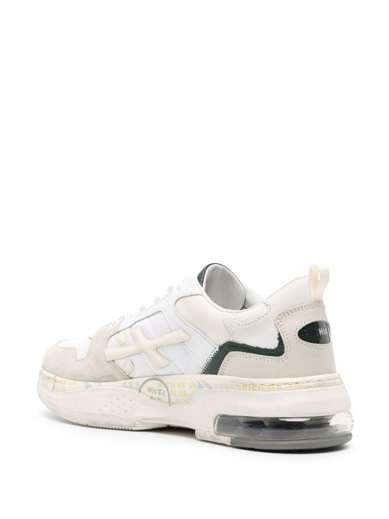 White Drake Panelled Leather Sneakers