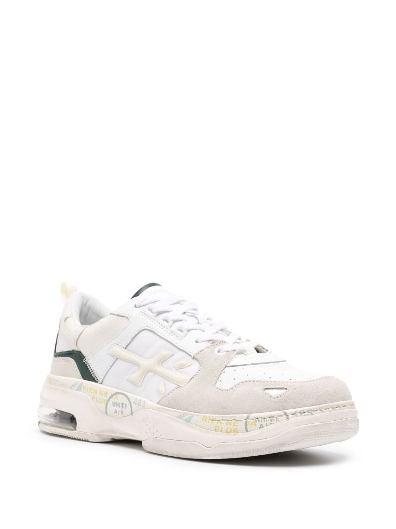 White Drake Panelled Leather Sneakers