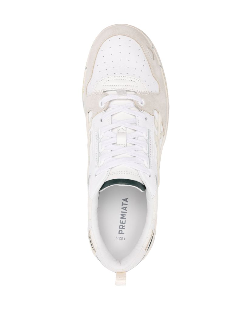White Drake Panelled Leather Sneakers